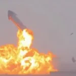 விண்ணுக்கு செல்லும் போது திடீரென சிதறிய ராக்கெட்!