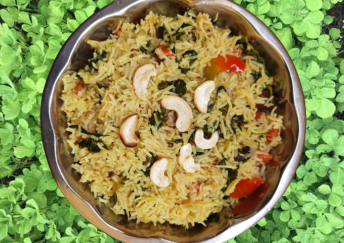 வெந்தயக்கீரை புலாவ்’ இப்படி சுலபமாக ஒருமுறை செய்து பாருங்க