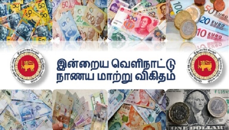 இன்றைய நாணய மாற்று விகிதம்