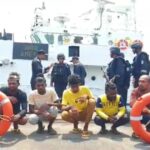 இந்திய கடல் எல்லையில் கைது செய்யப்பட்ட 6 பேர்